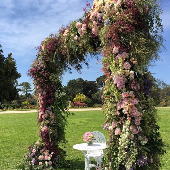 A floral arch can be absolutely stunning. Image: South Yarra Flowers