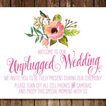 unplugged wedding