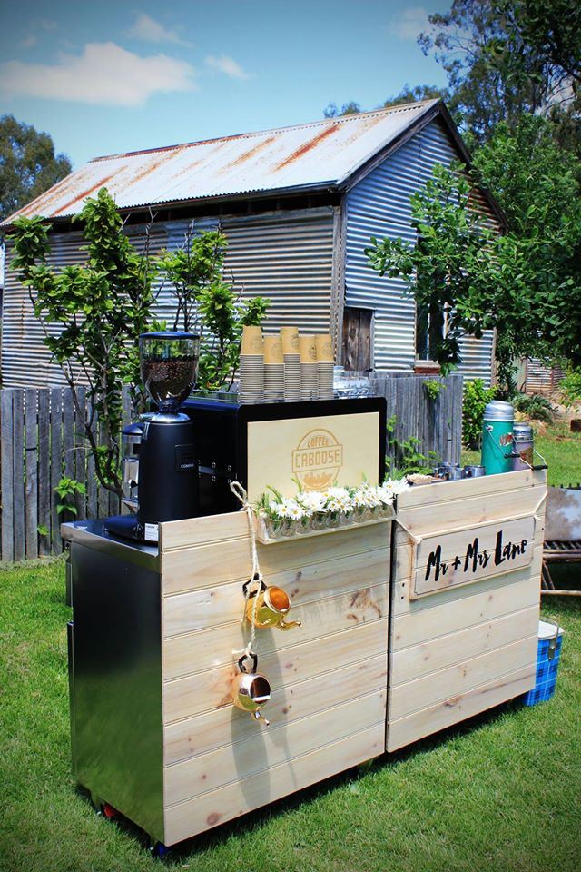 Coffee carts can offer a caffeine boost and other refreshments for guests just about anywhere. Image: Coffee Caboose