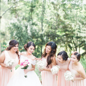 blush wedding bridesmaids dresses