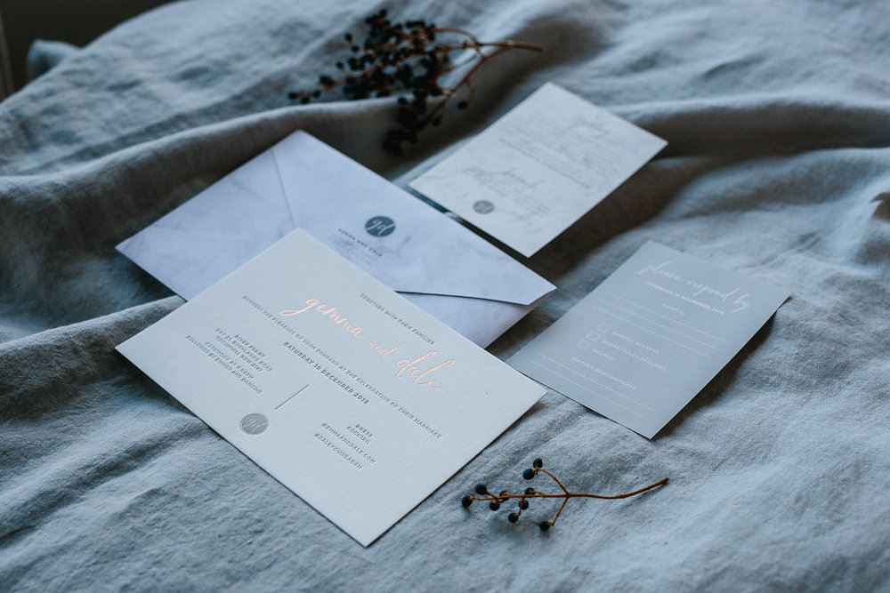 Studio Silva letterpress wedding invitations