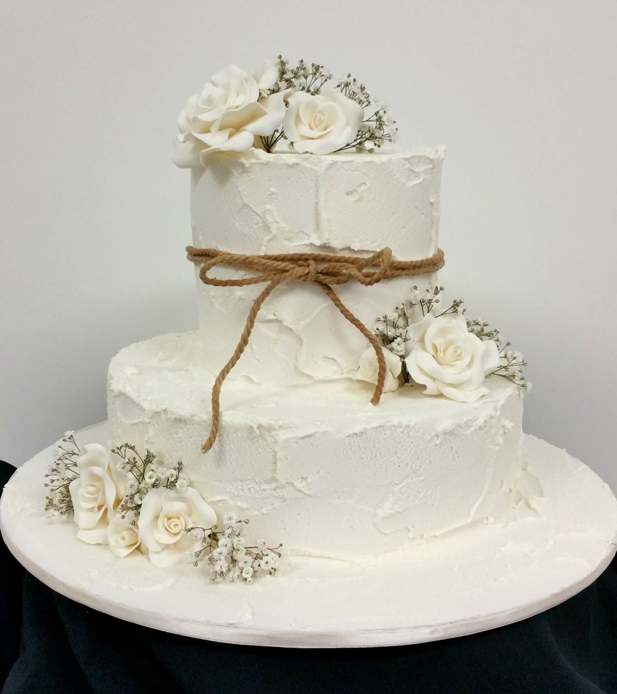 Wedding cake with fondant icing