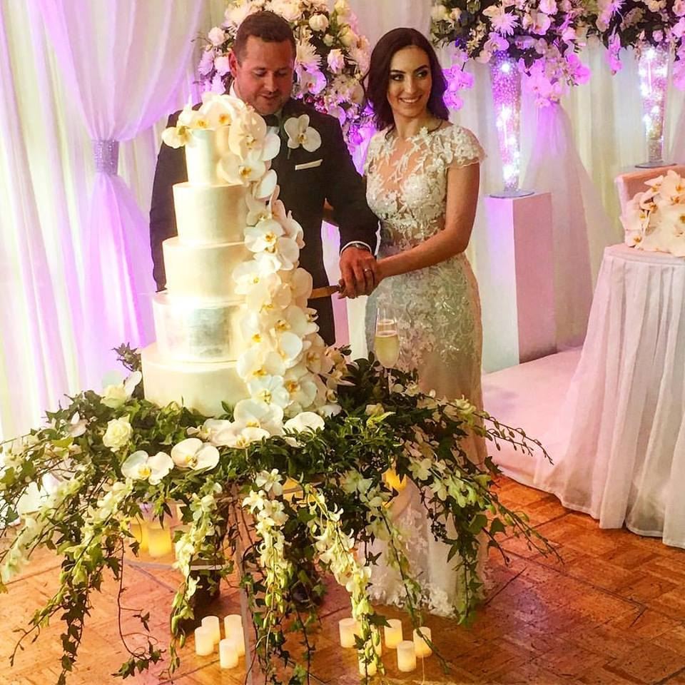 Huge 5 tier wedding cake