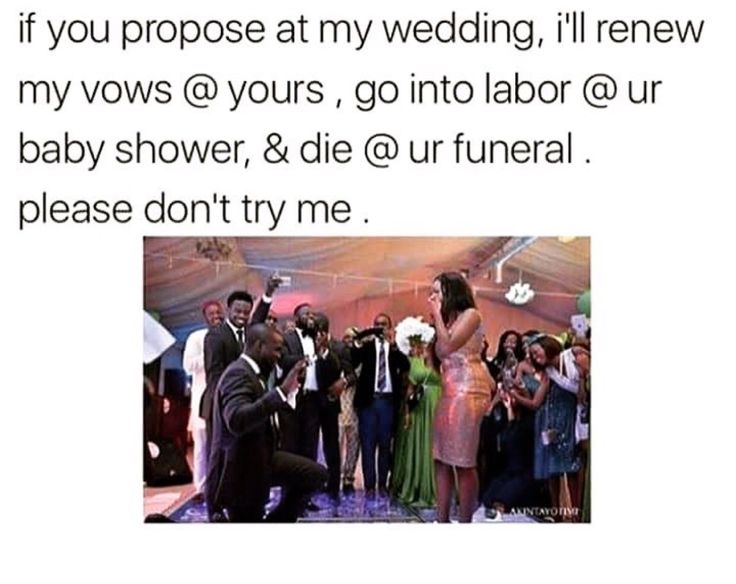 proposals at other people's weddings