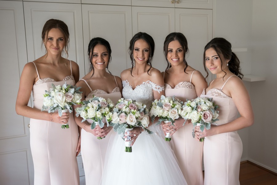 blush pink bridesmaid dresses