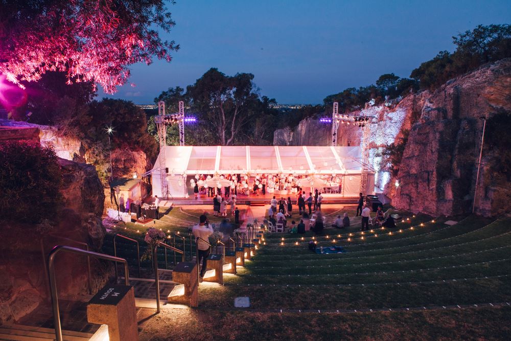 the quarry amphitheatre, perth wedding venues, west australian wedding venues