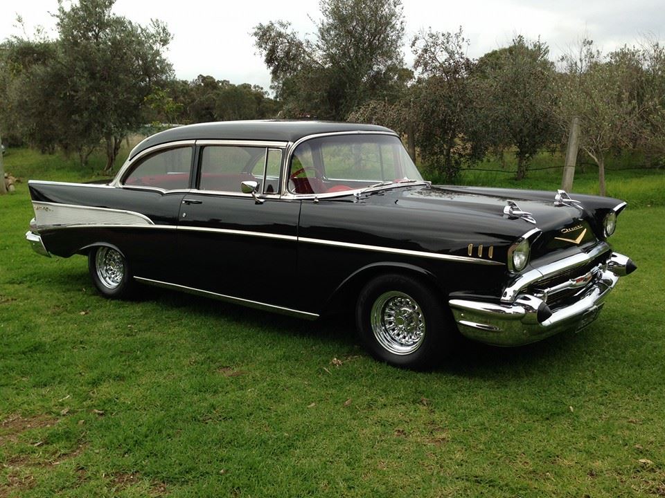 chev 57 belair car hire, perth wedding cars