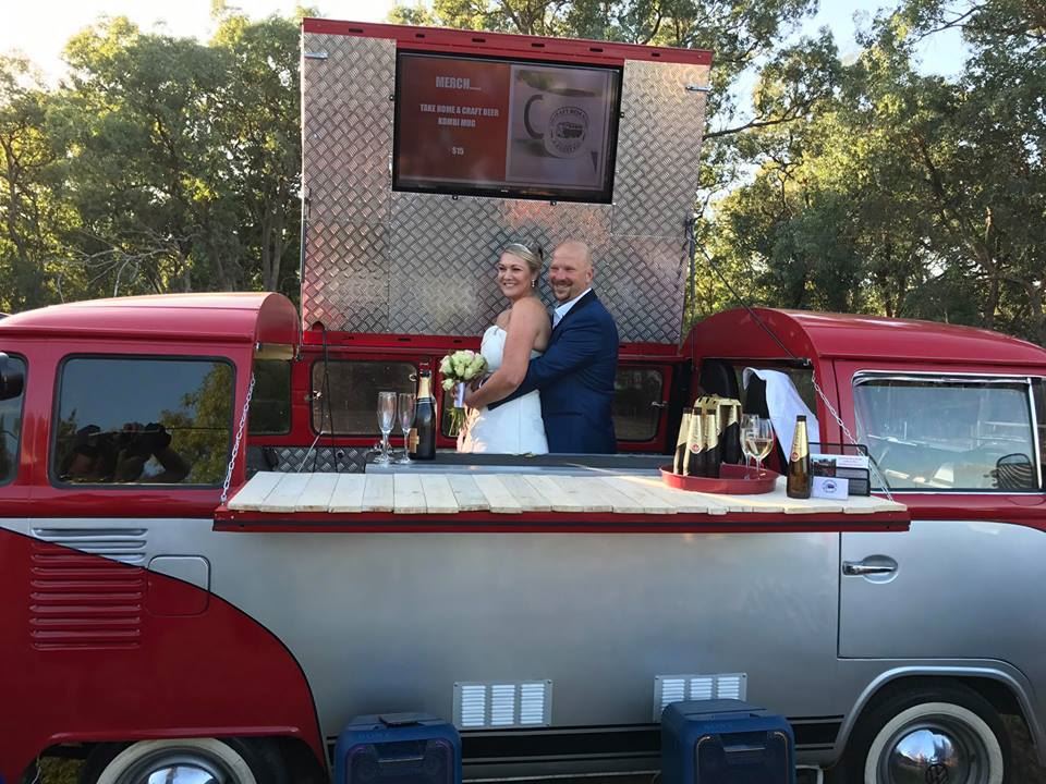 the craft beer kombi and booze bus, melbourne wedding caterers