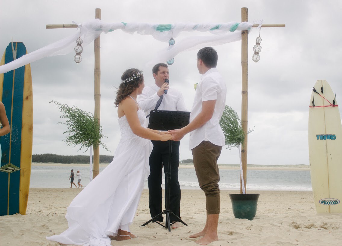 Sam and Hanna's beach wedding