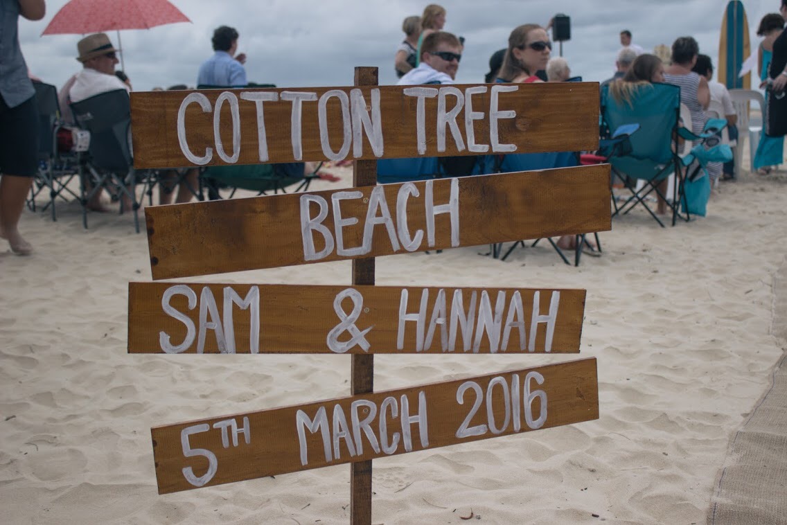 Sam and Hannah's beach wedding