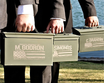 Ammo boxes make unique groomsmen gifts.