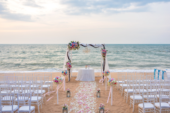 Romantic place for wedding ceremony, social media when you get engaged