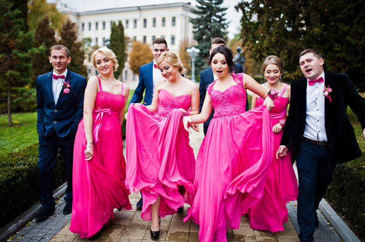 Is it okay for bridesmaids to get changed for the reception?