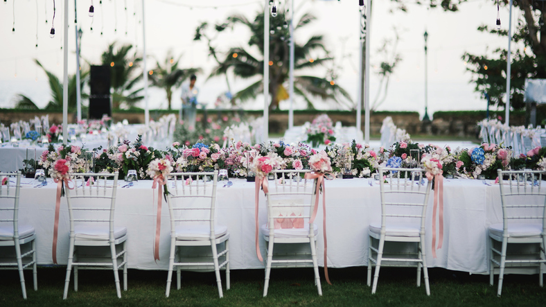 Celebration Wedding Table Ready For Dinner