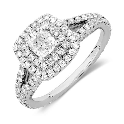 Sir Michael Hill Designer GrandArpeggio Engagement Ring with 1.45 Carat TW of Diamonds in 14ct White Gold