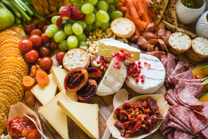 Cheese platter still life.