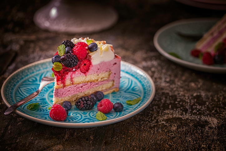 Berry Layer Cake with Whipped Cream