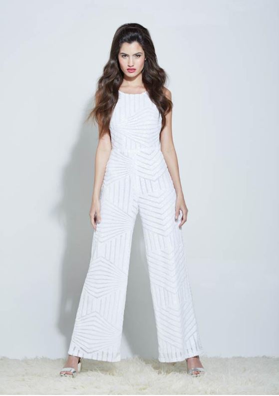 BIANCA SEQUIN JUMPSUIT via Year of White