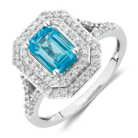 Michael hill blue topaz on sale ring