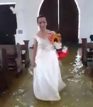 flooded wedding day