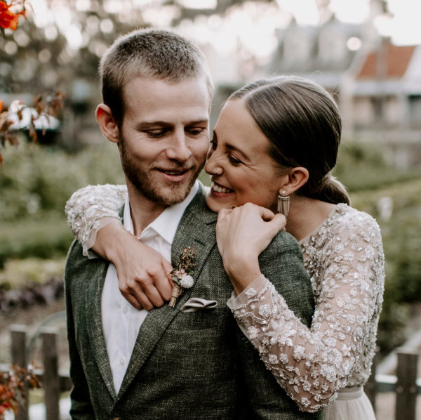 Couple at Brookleigh Estate wedding