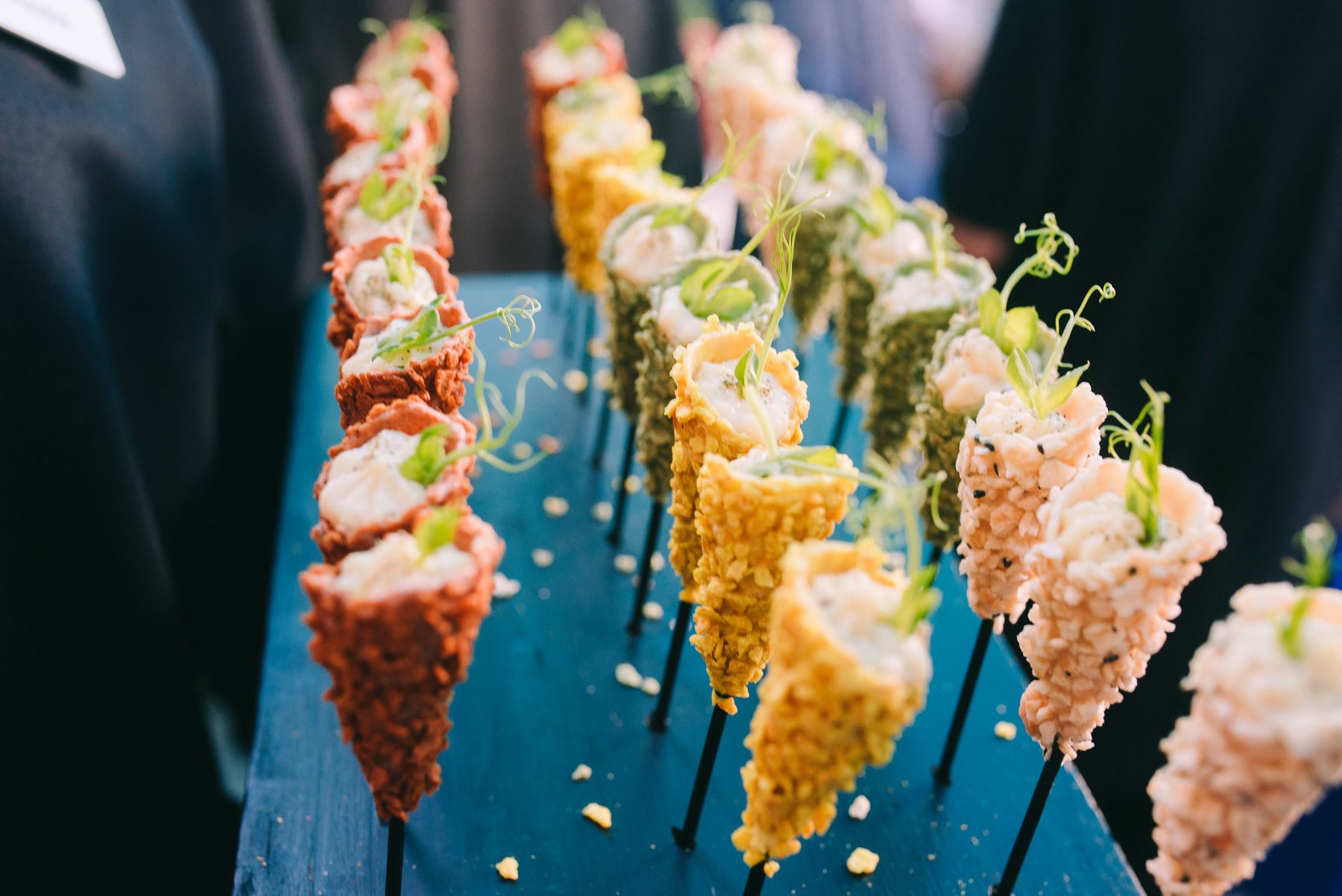 Savoury canape cones from Creative Catering Perth