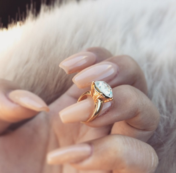 nude with nail bling