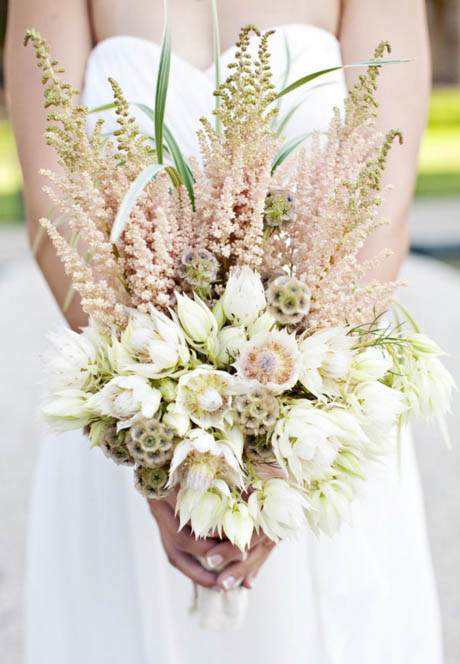 blushign bride native bouquet Image Sarina Love Photography