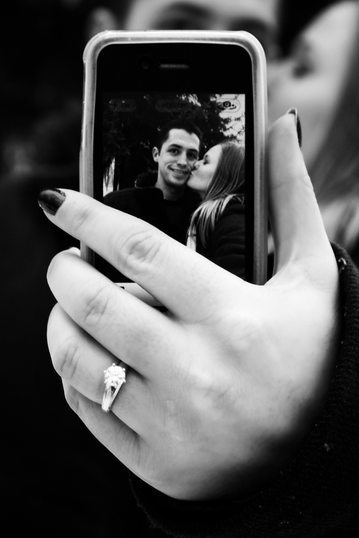 engagement ring selfie