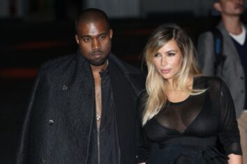 Kanye West and Kim Kardashian. Image: RyanSeacrest.com