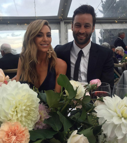 Nadia and Jimmy Bartel attended Tom and Emma's wedding. Image Nadia Bartel via Instagram