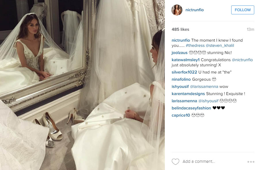 Nicole Trunfio shares photos from her final dress fittings with Steven Khalil