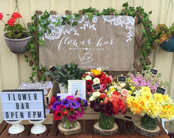 flower bar for wedding