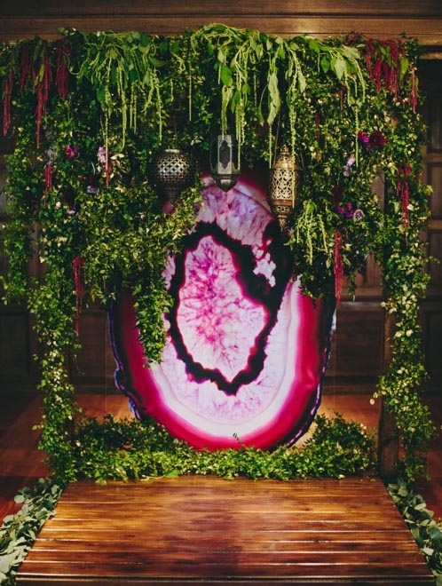 agate ceremony backdrop