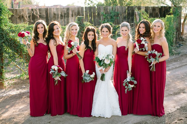 Christmas red outlet bridesmaid dresses