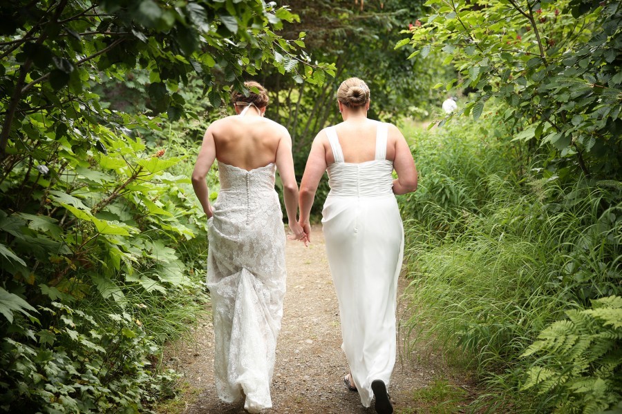 same sex wedding two brides