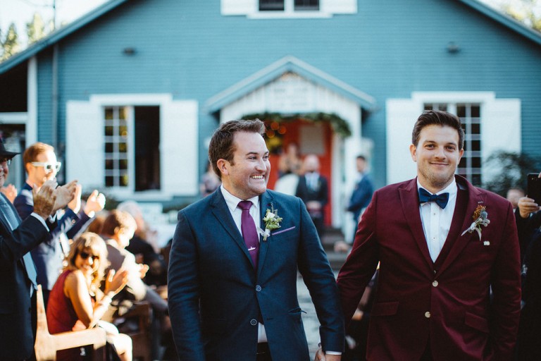 same-sex rustic wedding