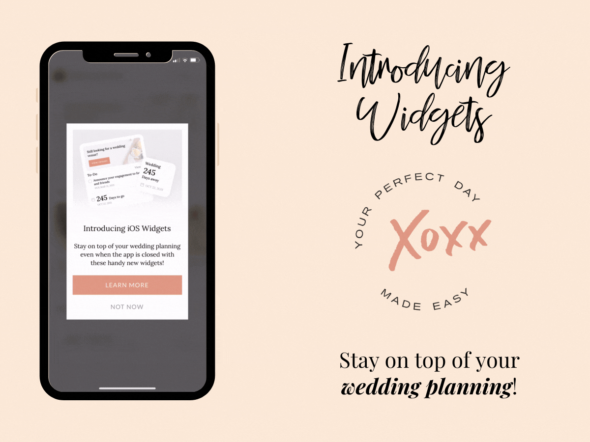 Introducing Easy Weddings widgets for iOS 14 and higher