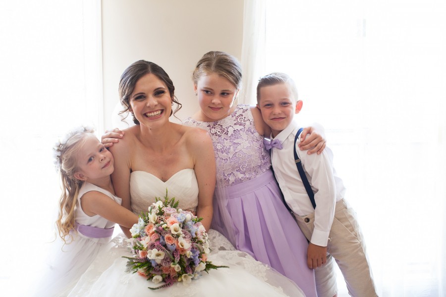 Kayliegh and Theo's light purple wedding
