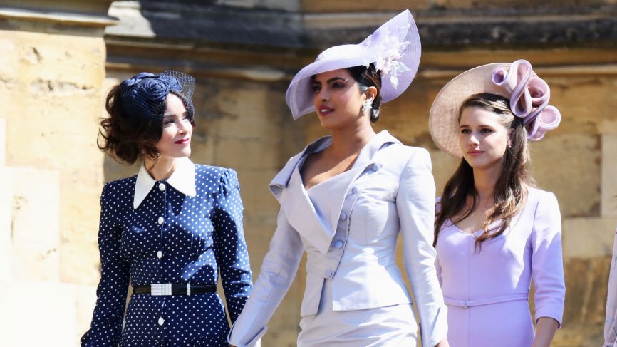 Priyanka Chopra attends the royal wedding in a custom suit by designer Vivienne Westwood 866x487 1