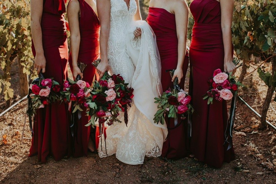 red bouquets