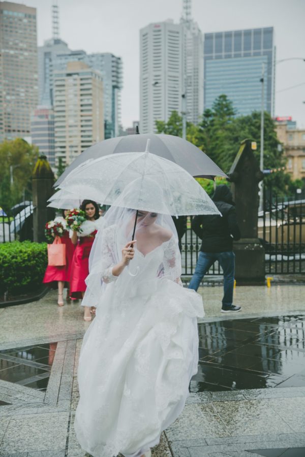 rainy wedding day