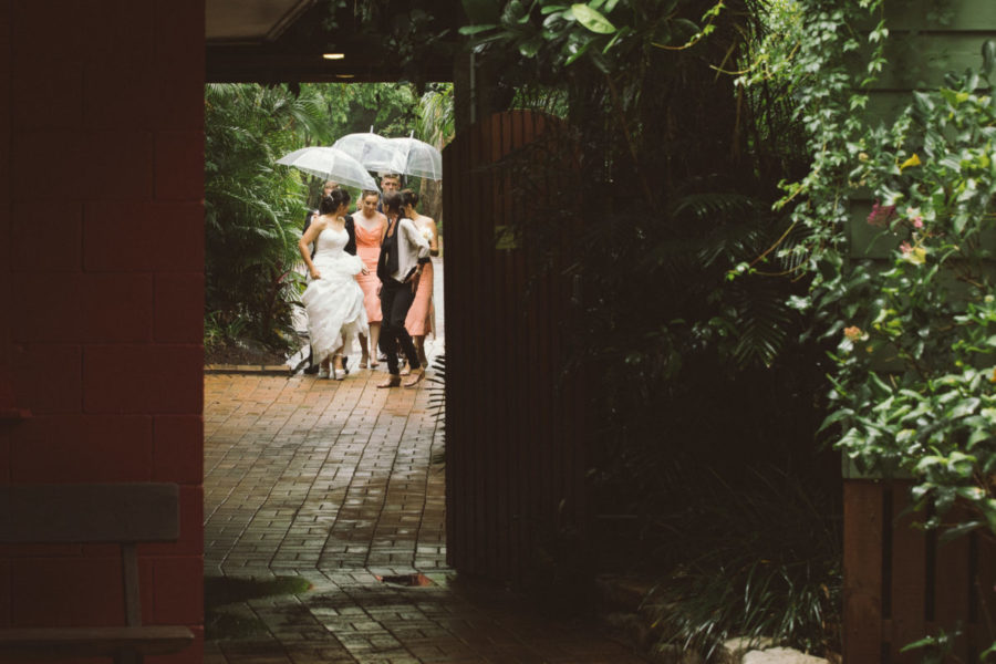 rainy wedding day