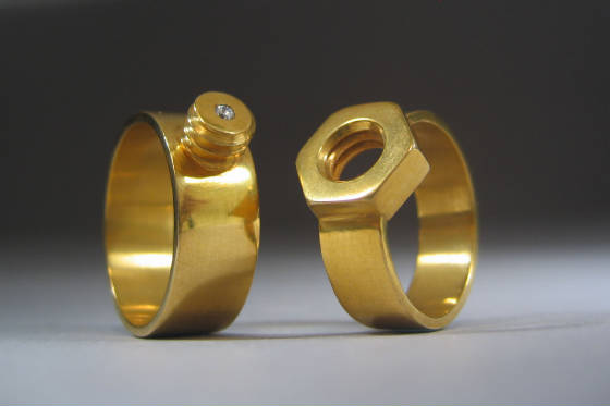 His'n'Hers non-traditional wedding rings