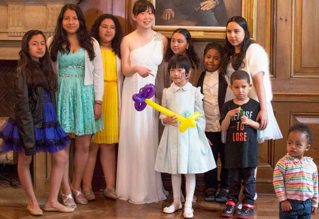 New York bride cancels wedding and instead hosts pre Mothers Day luncheon for children and families in need