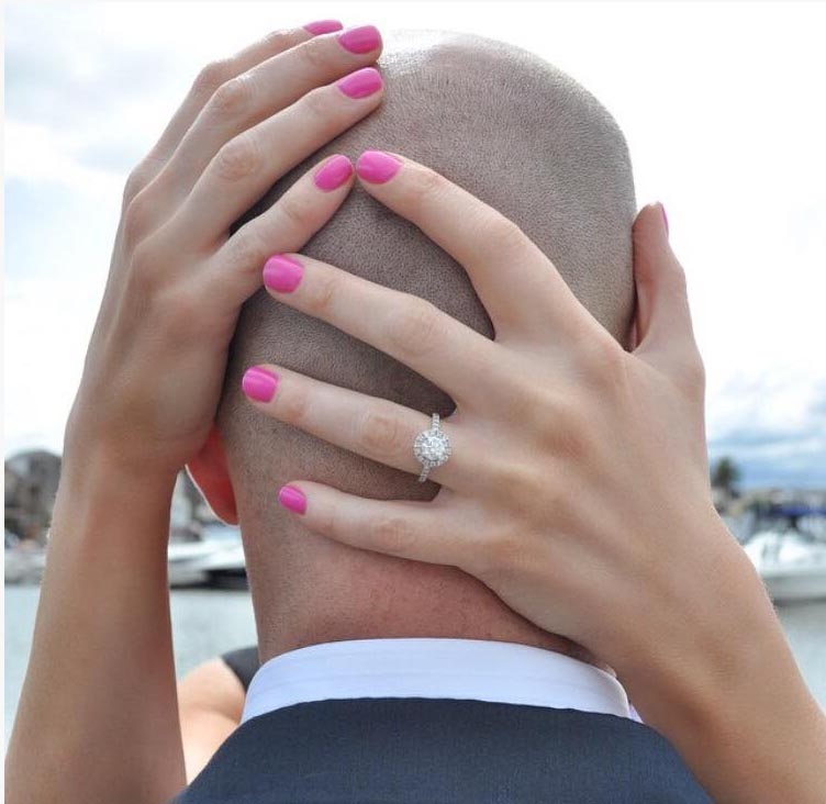 taking a ring selfie to announce your engagement on social media