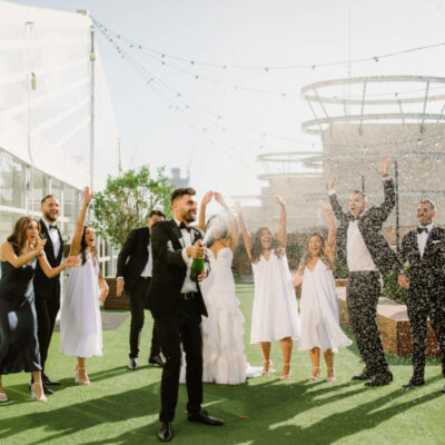 Luxury Crown Aviary rooftop wedding for Karen and Dejan. Photos by Theodore & Co.