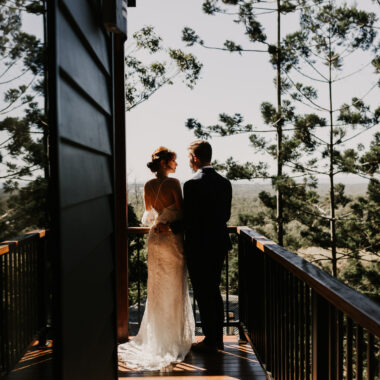 Bride and groom at Rainforest Gardens Romantic Wedding Inspiration Shoot with Two Wild Hearts Photography