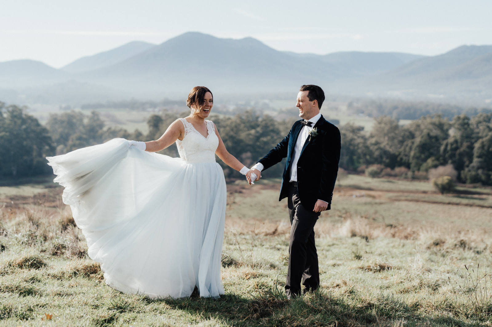 Winter vintage aesthetic for Ashleigh and Nathan at their Riverstone Estate wedding in the Yarra Valley. Photos by Rick Liston.