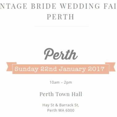 Vintage Bride Wedding Fair Perth